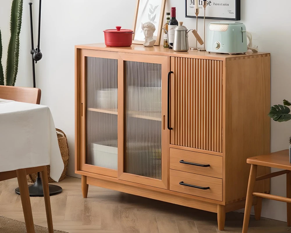 glass front buffet sideboard